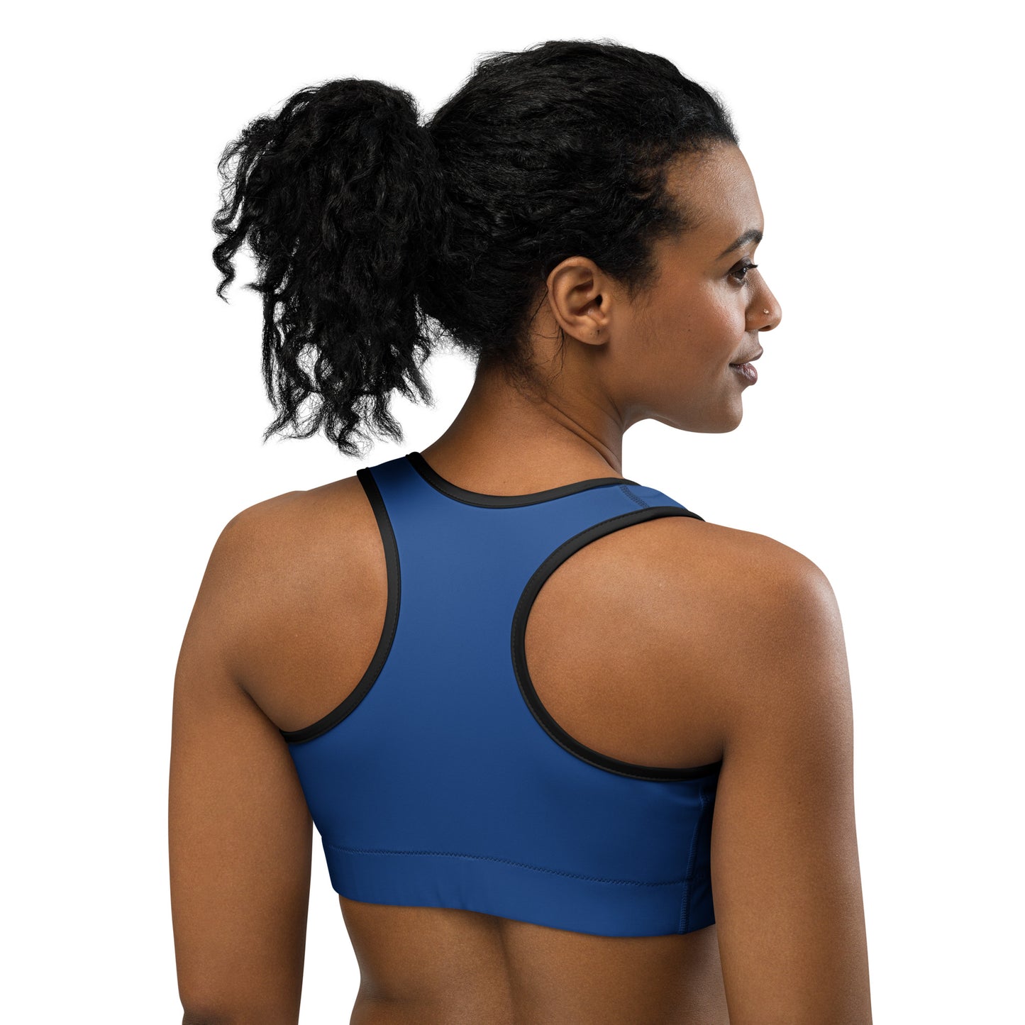 Blue Sports Bra (White)