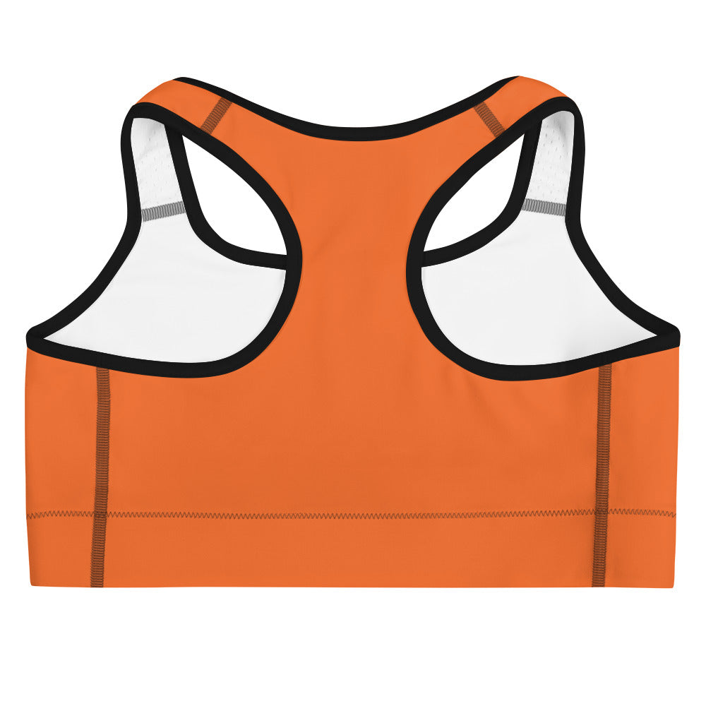 Orange Sports Bra (Black)