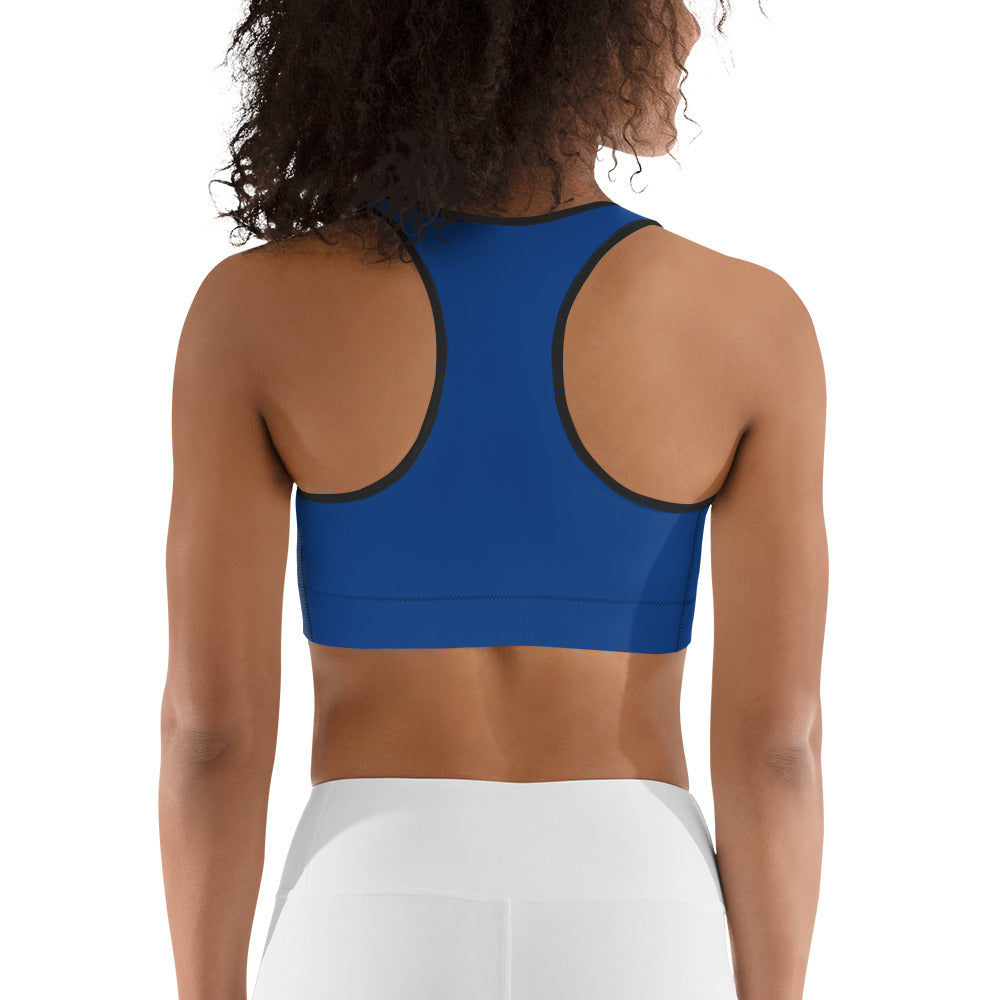 Blue Sports Bra (Red)