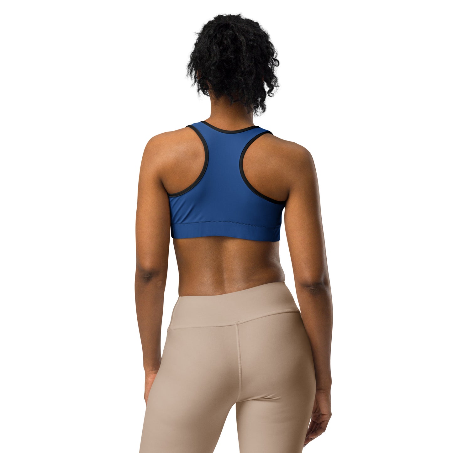 Blue Sports Bra (White)