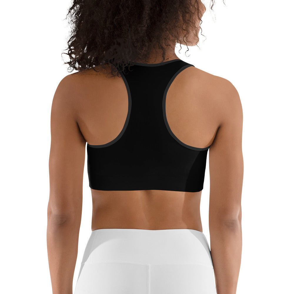 Black Sports Bra (Red)