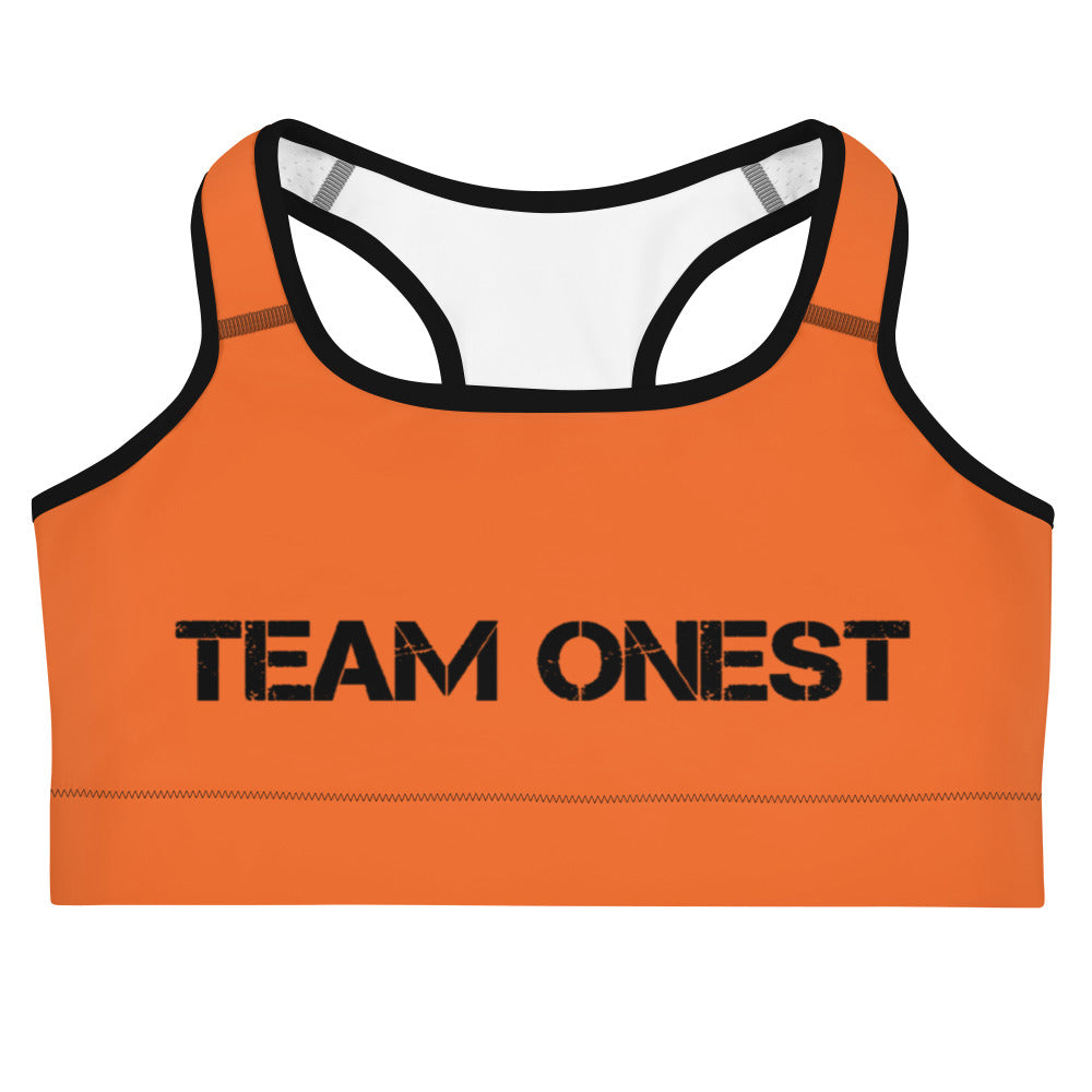 Orange Sports Bra (Black)