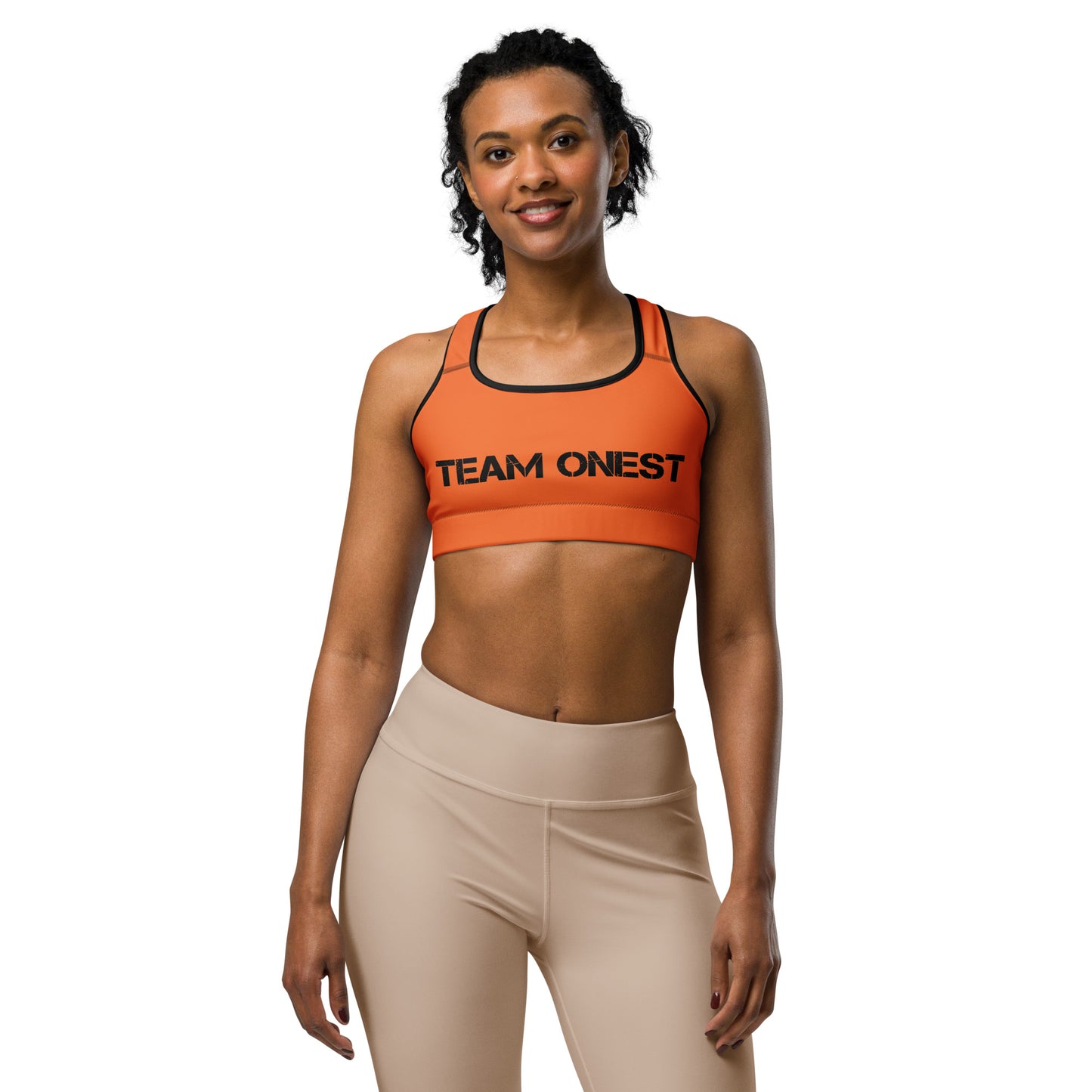 Orange Sports Bra (Black)