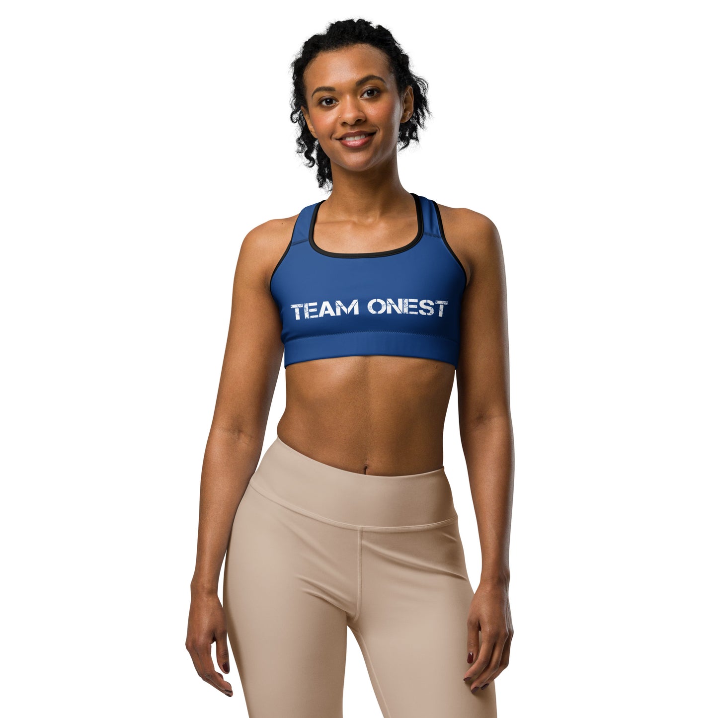 Blue Sports Bra (White)