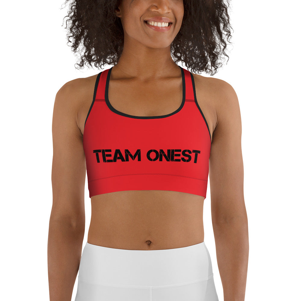 Red Sports Bra (Black)