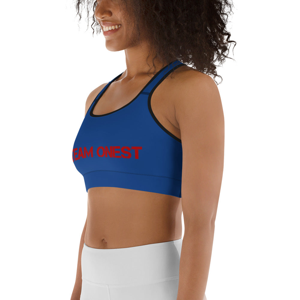 Blue Sports Bra (Red)