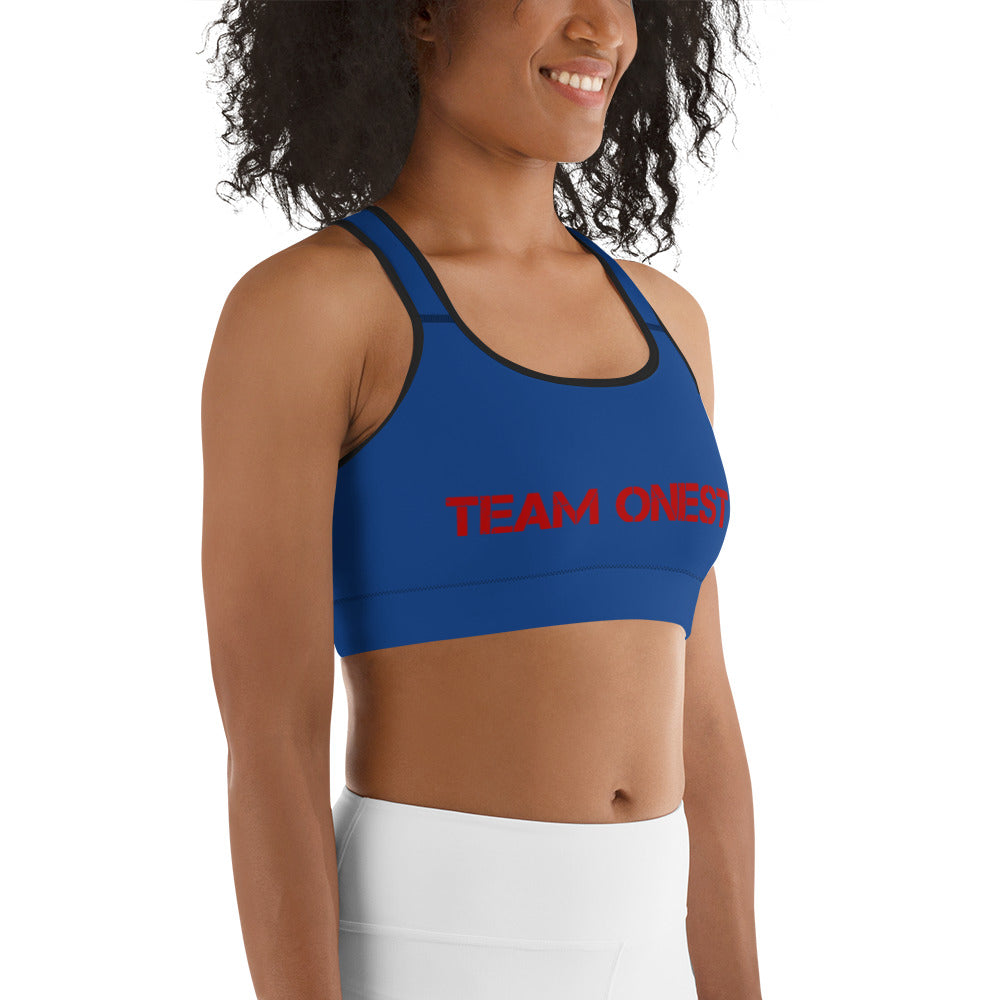 Blue Sports Bra (Red)
