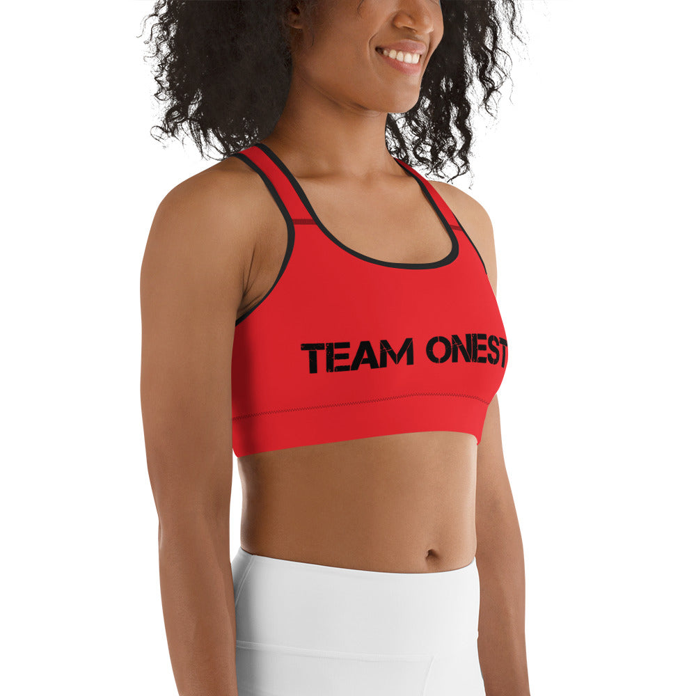 Red Sports Bra (Black)