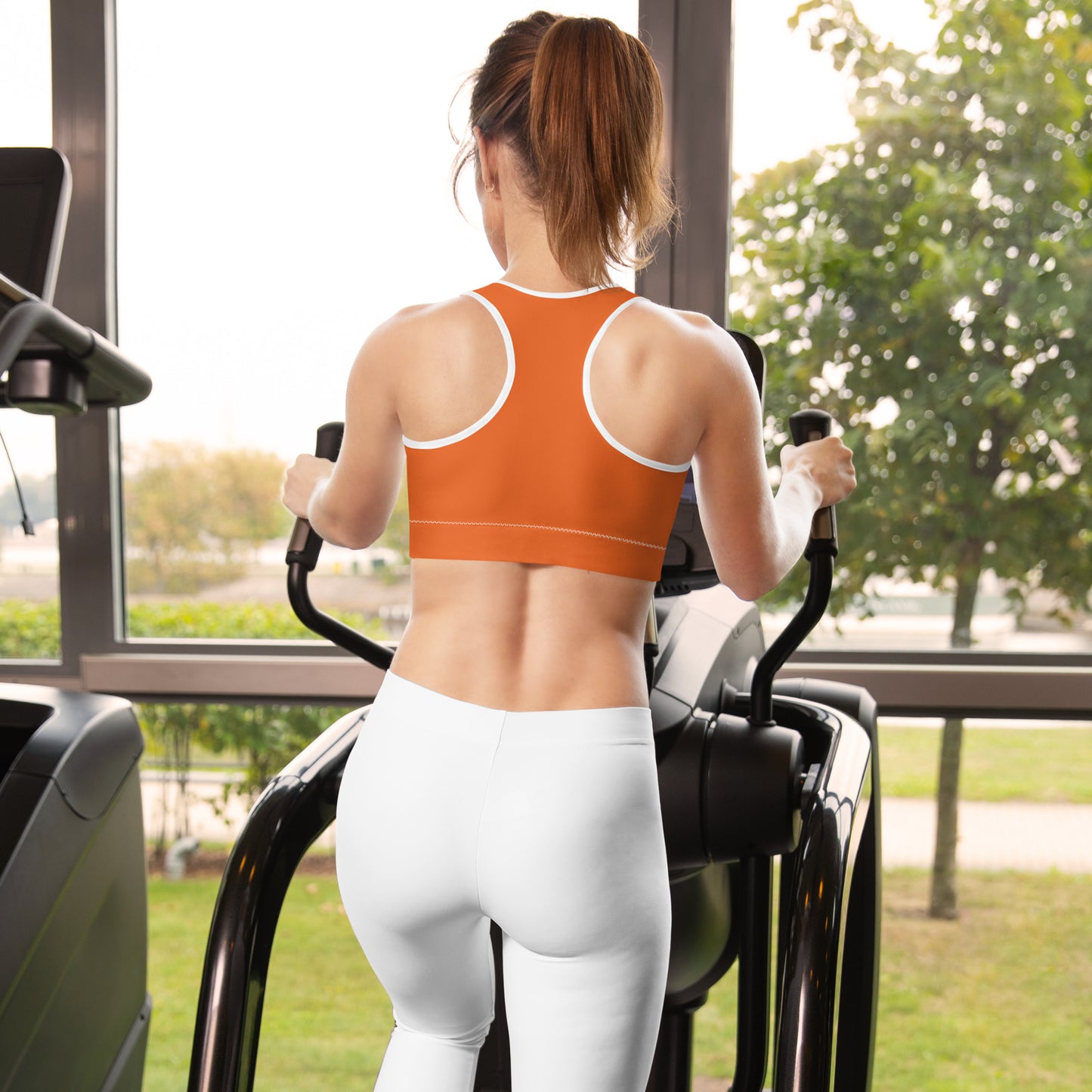 Orange Sports Bra (White)