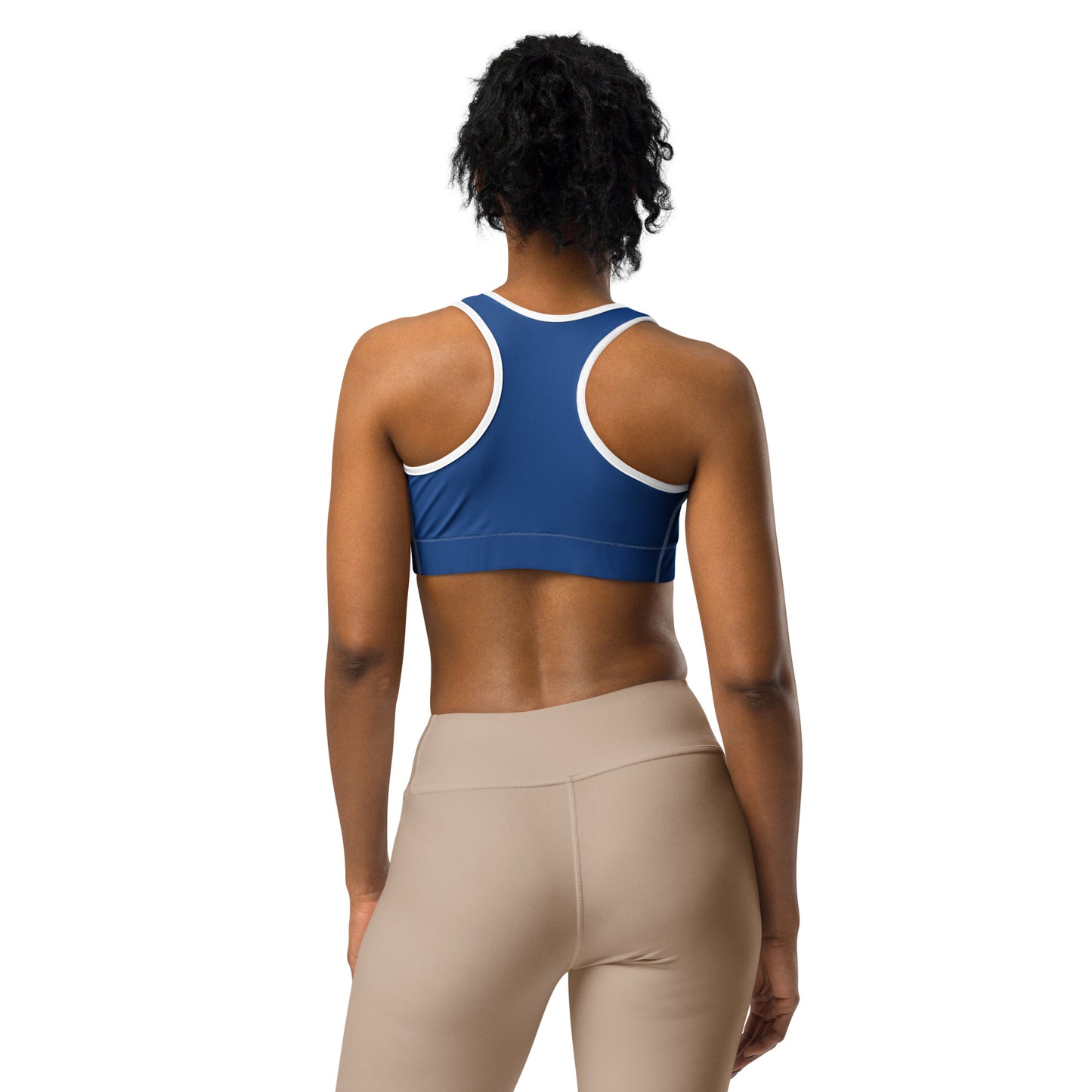 Blue Sports Bra (White)