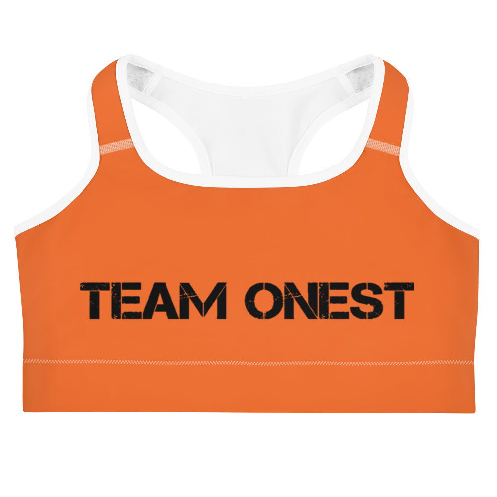 Orange Sports Bra (Black)