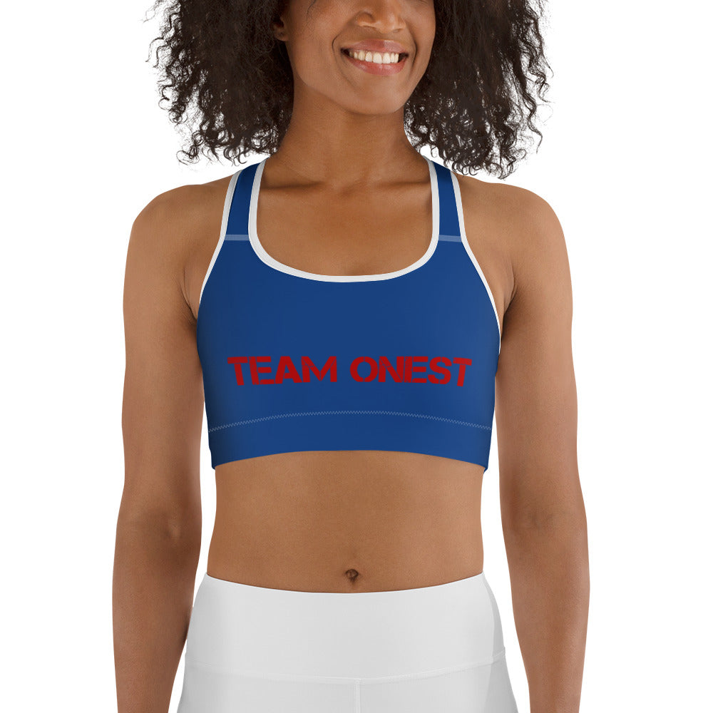 Blue Sports Bra (Red)