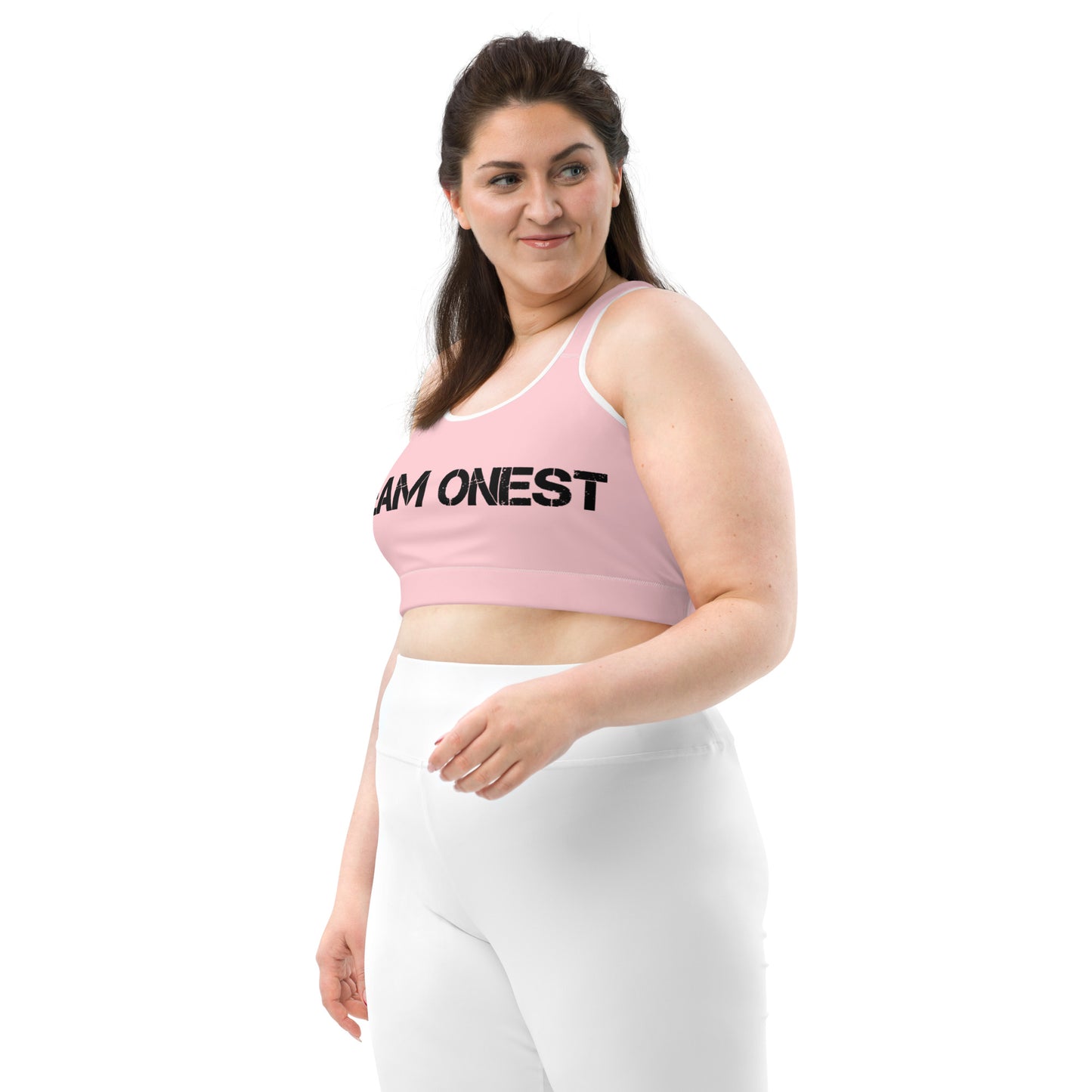 Pink Sports Bra (Black)