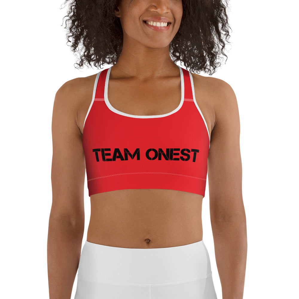 Red Sports Bra (Black)