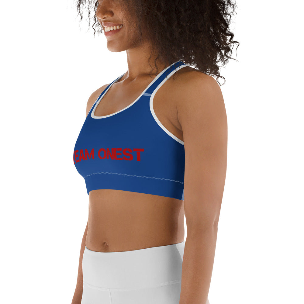 Blue Sports Bra (Red)