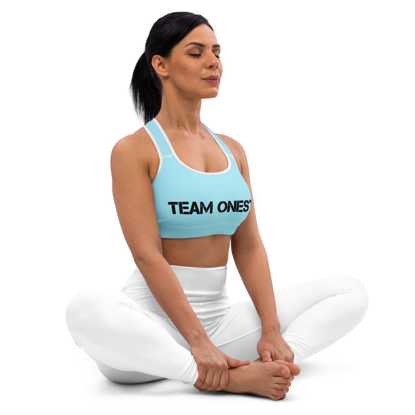 Sky Blue Sports Bra (Black)