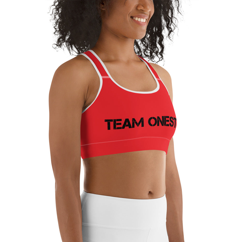 Red Sports Bra (Black)