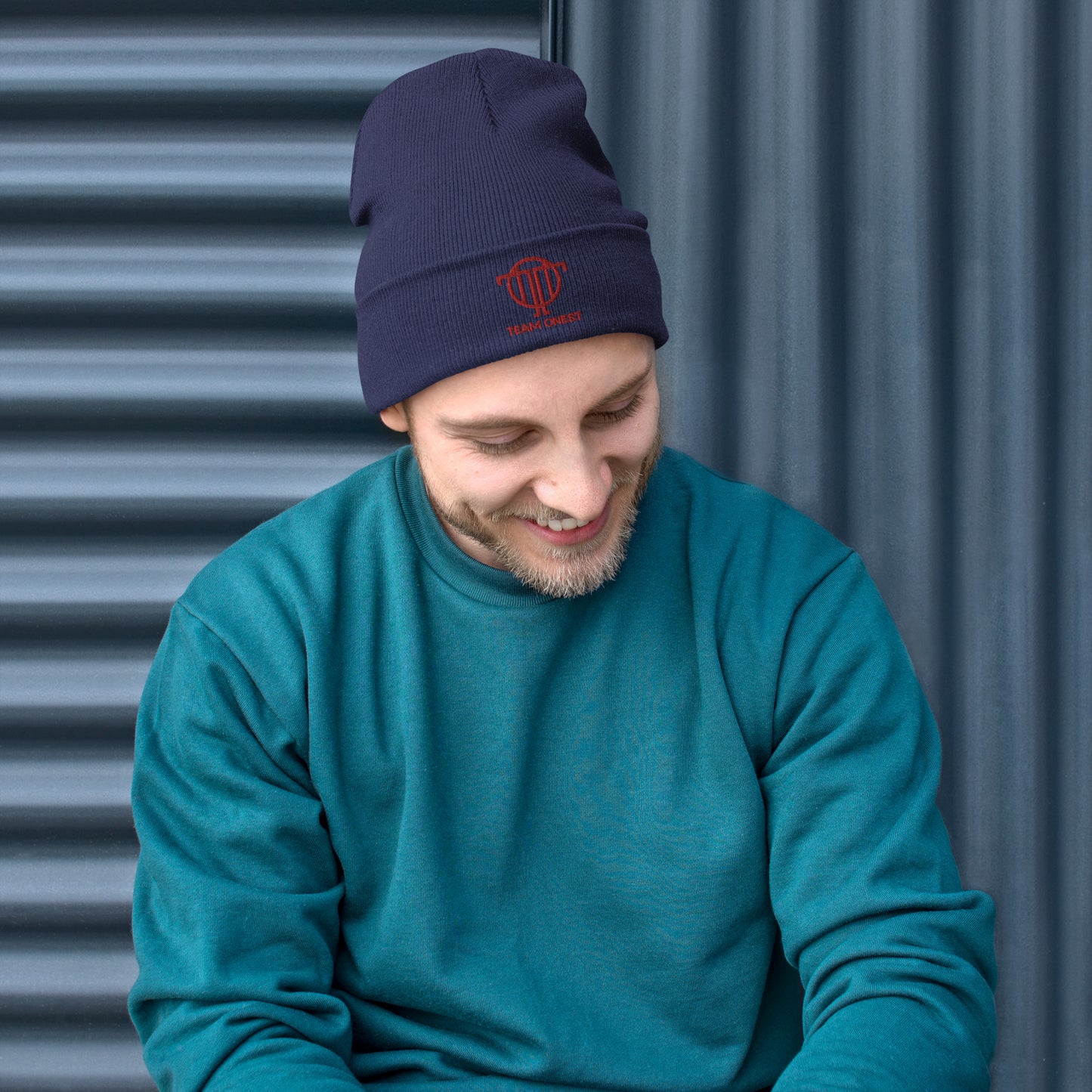 Embroidered Beanie (Red)
