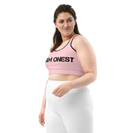 Pink Sports Bra (Black)