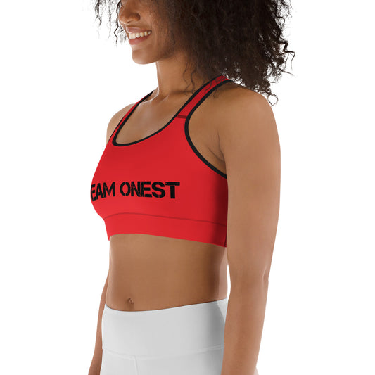 Red Sports Bra (Black)