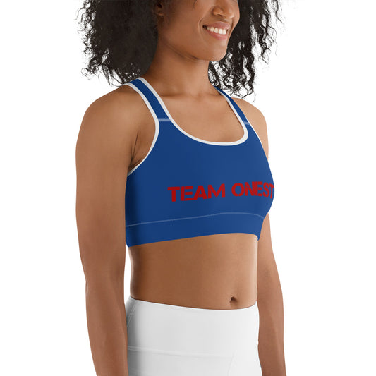 Blue Sports Bra (Red)