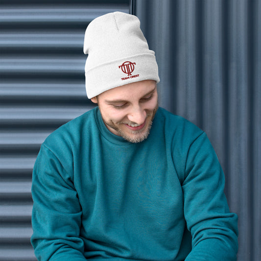 Embroidered Beanie (Red)